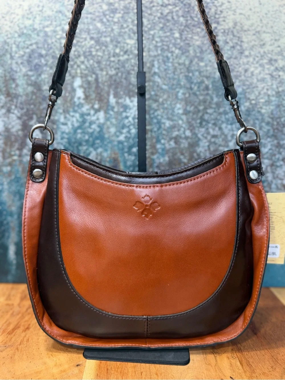 Patricia Nash Western 2010s Montana Camille Leather Hobo Crossbody